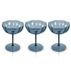 Midnight Blue Petal Coupe Dessert Glass Set