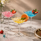 Elegant Scalloped Rim Glass Coupe