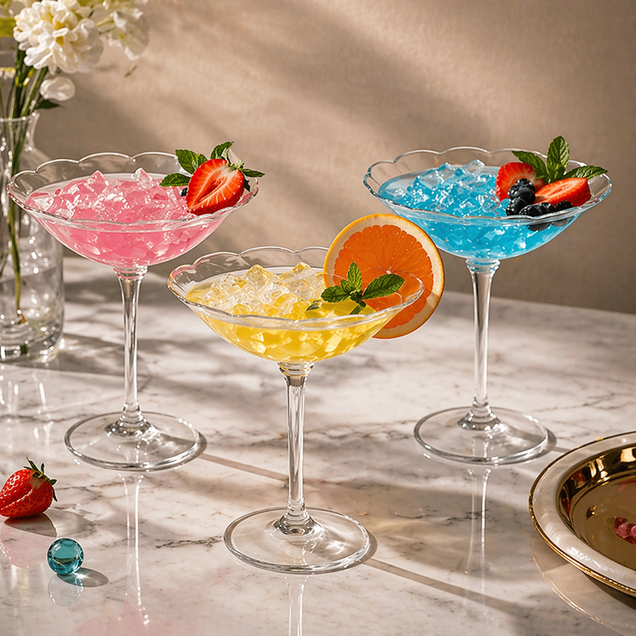 Elegant Scalloped Rim Glass Coupe