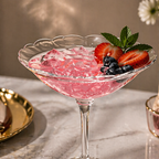 Elegant Scalloped Rim Glass Coupe