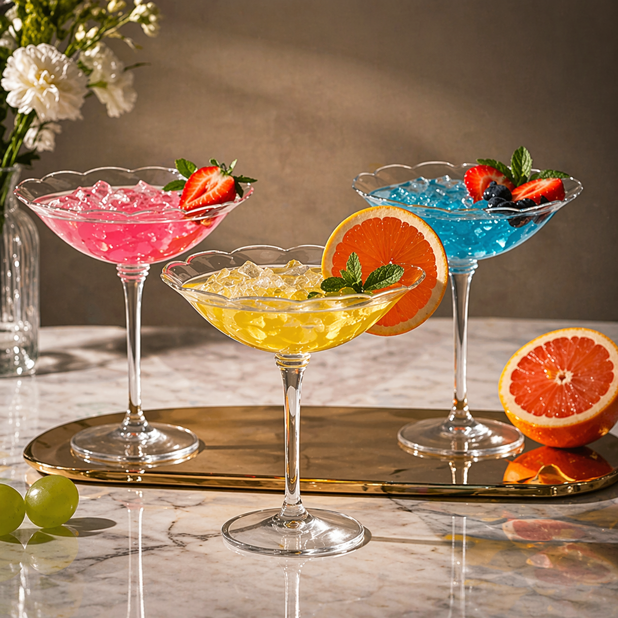 Elegant Scalloped Rim Glass Coupe