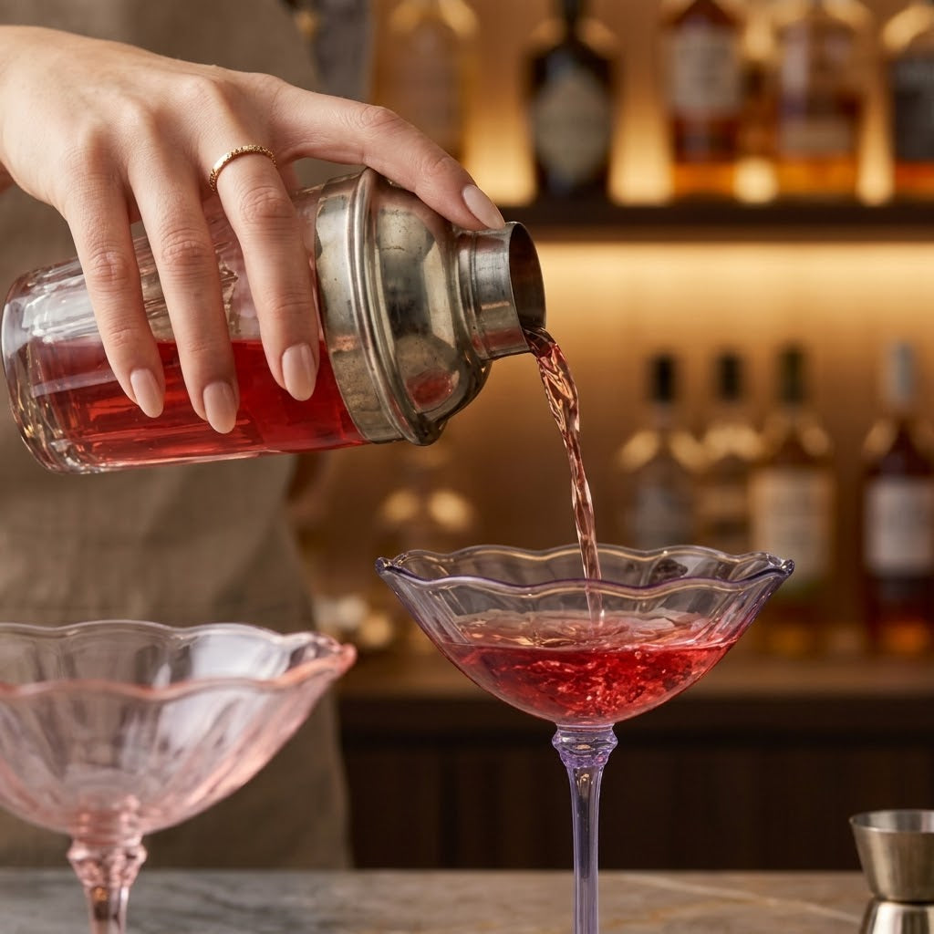 Pastel Bloom Coupe Dessert Glass Set