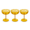 Golden Amber Petal Coupe Dessert Glass Set