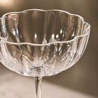 Clear Crystal Petal Coupe Dessert Glass Set