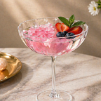 Clear Crystal Petal Coupe Dessert Glass Set