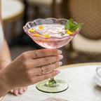 Pastel Petal Coupe Dessert Glass Set