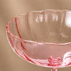 Blush Pink Petal Coupe Dessert Glass Set