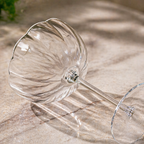 Clear Crystal Petal Coupe Dessert Glass Set