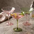 Pastel Petal Coupe Dessert Glass Set
