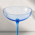 Soft Blue Coupe Glass Set