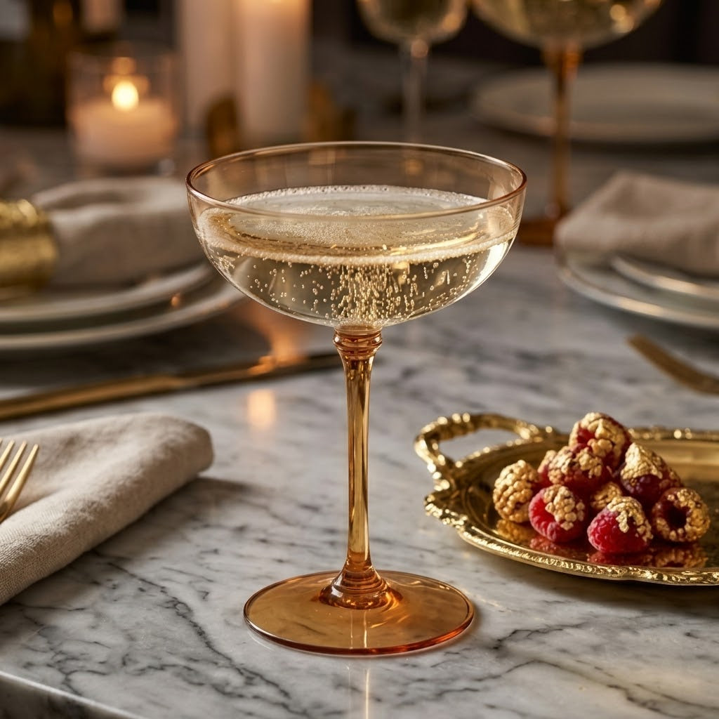 Amber Coupe Dessert Glass Set