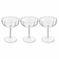 Clear Crystal Petal Coupe Dessert Glass Set