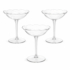 Elegant Scalloped Rim Glass Coupe