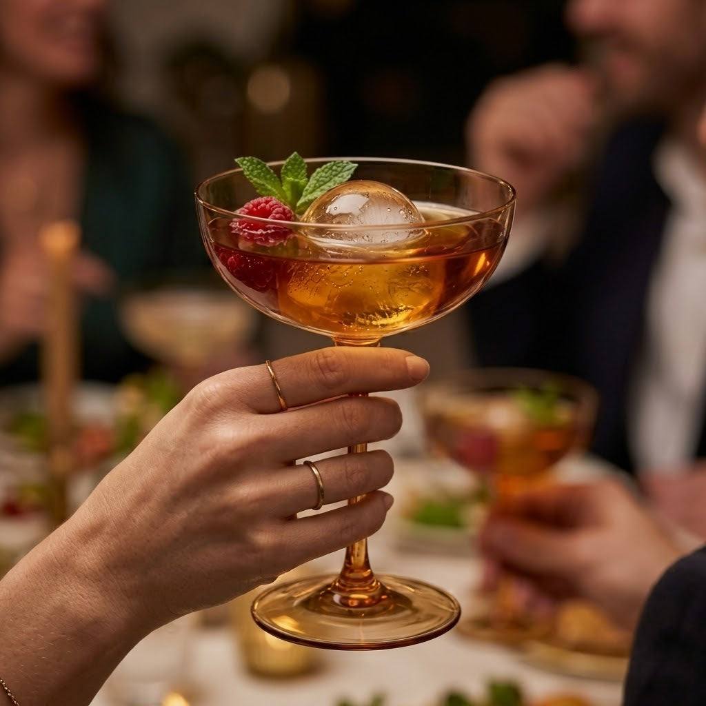 Amber Coupe Dessert Glass Set