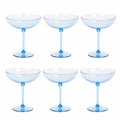 Soft Blue Coupe Glass Set
