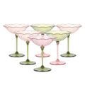 Pastel Petal Coupe Dessert Glass Set