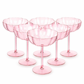 Blush Pink Petal Coupe Dessert Glass Set
