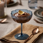 Midnight Blue Petal Coupe Dessert Glass Set