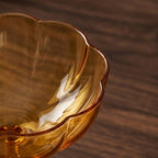 Golden Amber Petal Coupe Dessert Glass Set