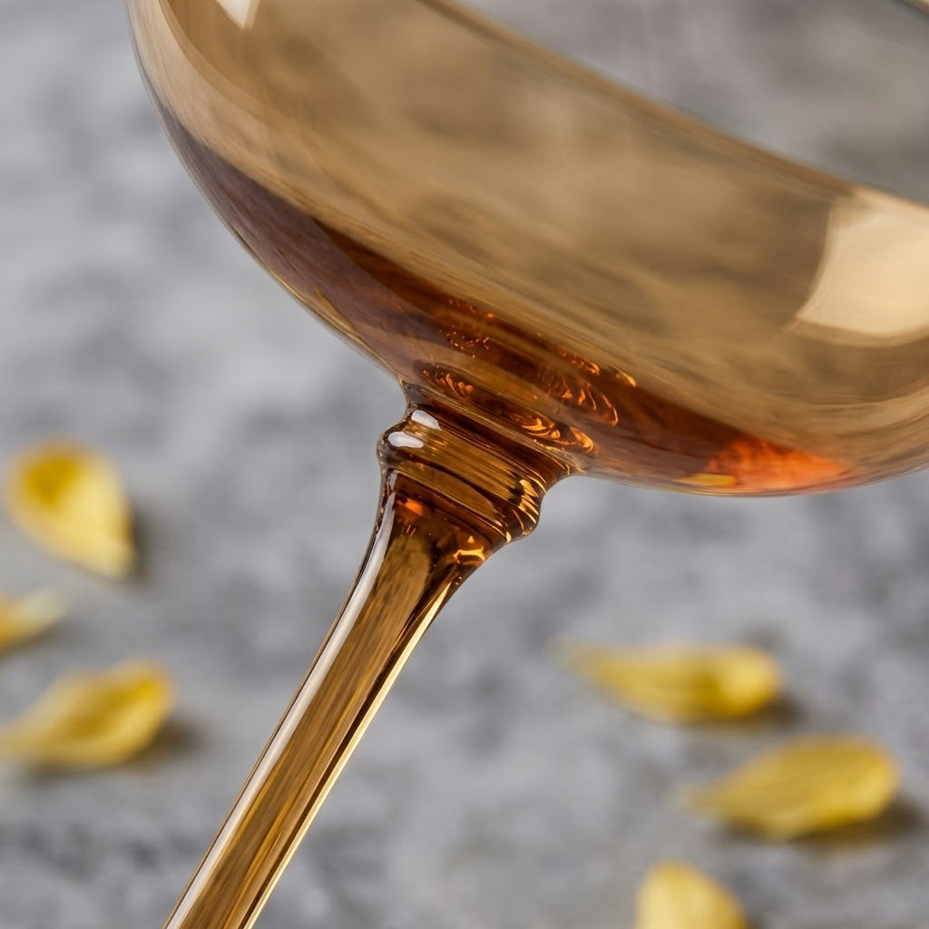 Amber Coupe Dessert Glass Set