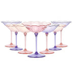 Pastel Bloom Coupe Dessert Glass Set